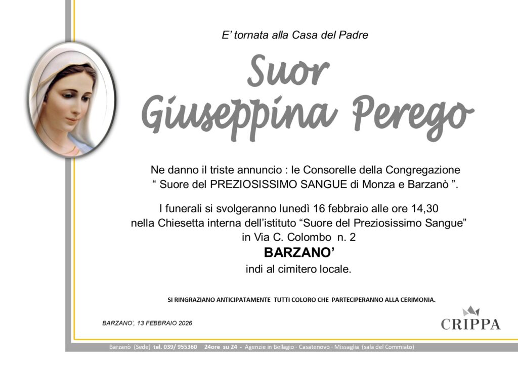 Suor Perego Giuseppina